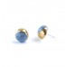 Šviesiai mėlyni auskarai iš Mėnulio kolekcijos, dengti auksu